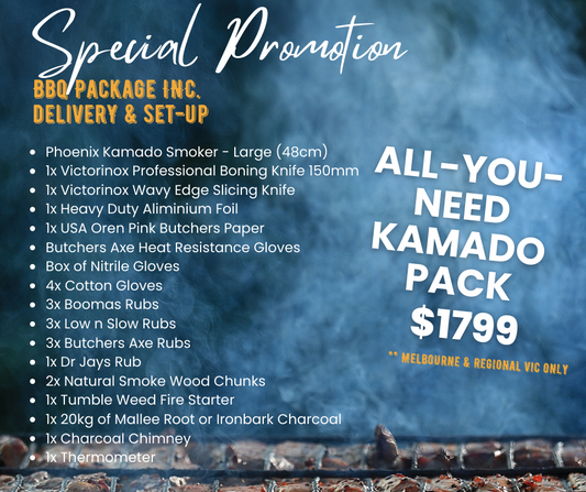 Kamado Smoker & BBQ 'All You Need' Package