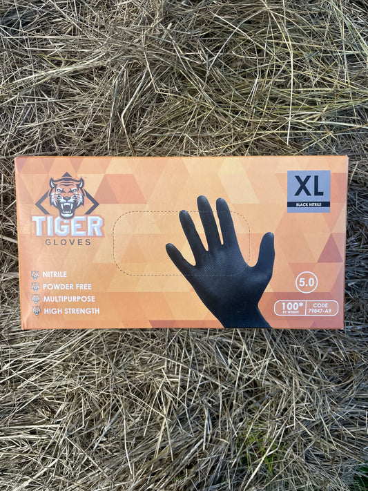 Tiger Gloves Black Nitrile
